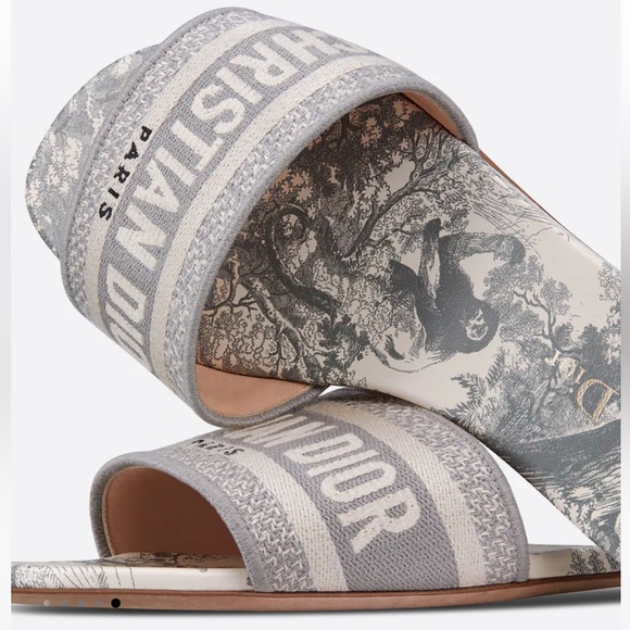 Dior Toile Gray Slides - Picture 7 of 11